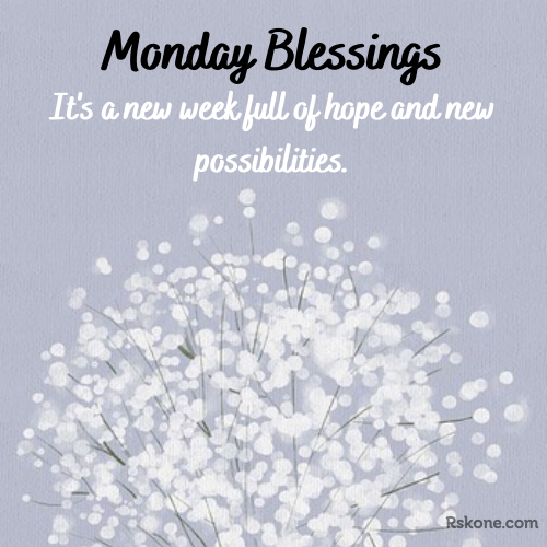 New Monday Blessings Quote Image