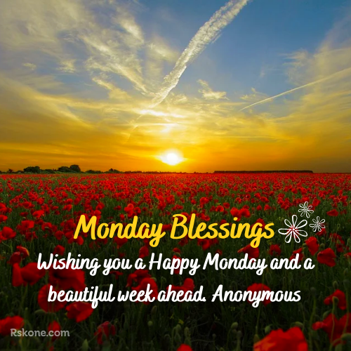 Monday Beautiful Week Blessings Image