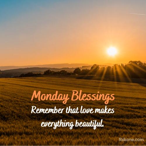 Monday Blessings Sunrise Image
